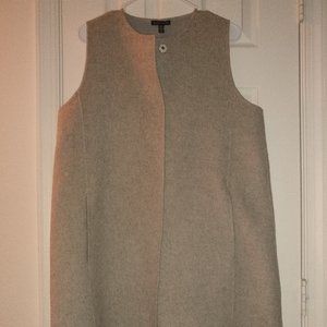 NWT Eileen Fisher Oatmeal Brushed Wool Rndnk Vest
